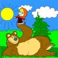 Маша и Медведь на пикнике